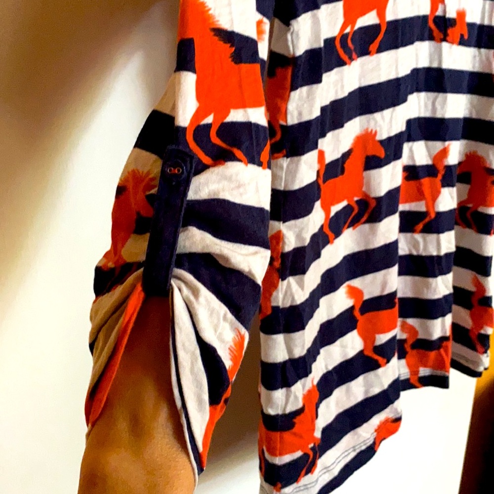 Anthropologie Bright Horses Stripe Knit Button Top - Picture 4 of 11